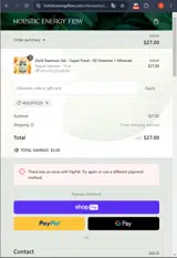 Holistic Energy Flow coupon verification screenshot