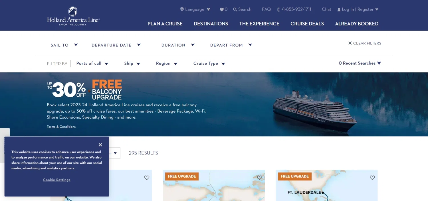 how to use Holland America coupons