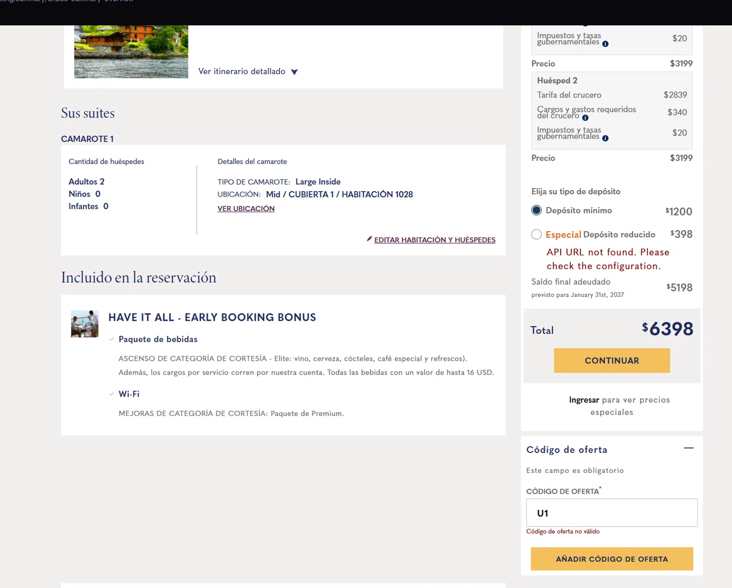 Holland America Cruise Line promo code screenshot showing code U1 applied at Holland America Cruise Line checkout page. Uploaded by SimplyCodes community member Billyyou on Jan 29, 2026
