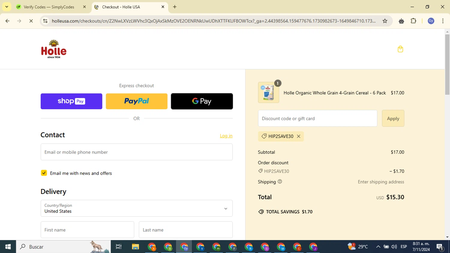how to use Holle coupons