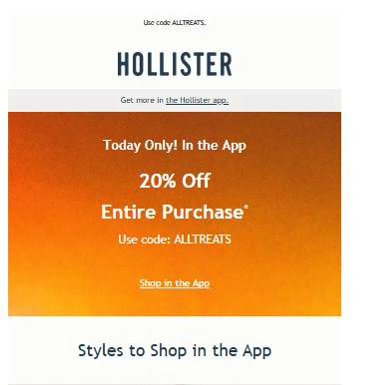 Hollister Promo Codes 20 Off November 2024