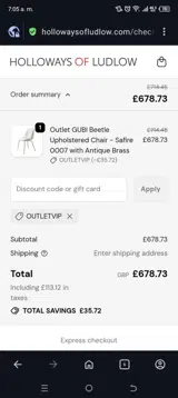 Outlevip coupon verification screenshot