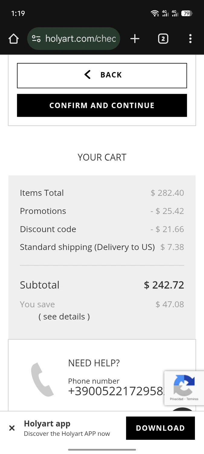Holy Art discount code screenshot showing code XPRMQU30ND applied at Holy Art checkout page. Uploaded by SimplyCodes community member SInNOMBRE on Dec 19, 2025