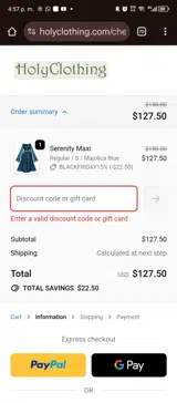 SHOP10 coupon verification screenshot
