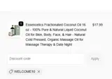 WELCOME10 coupon verification screenshot