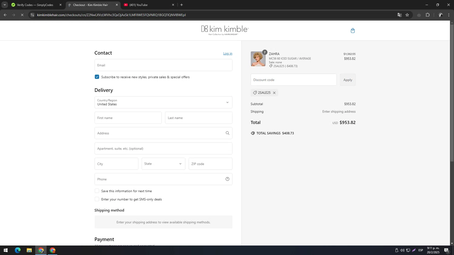 HomeExchange.com checkout page showing HomeExchange.com promo code box | Screenshot taken by SimplyCodes community member on Feb 21, 2025