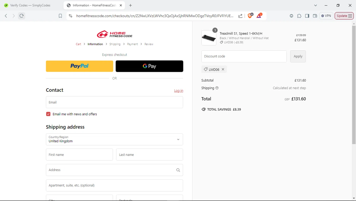 how to use Home Fitness Code Student coupons
