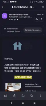 ACR-HH74NE coupon verification screenshot