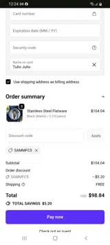 SAMMFC5 coupon verification screenshot
