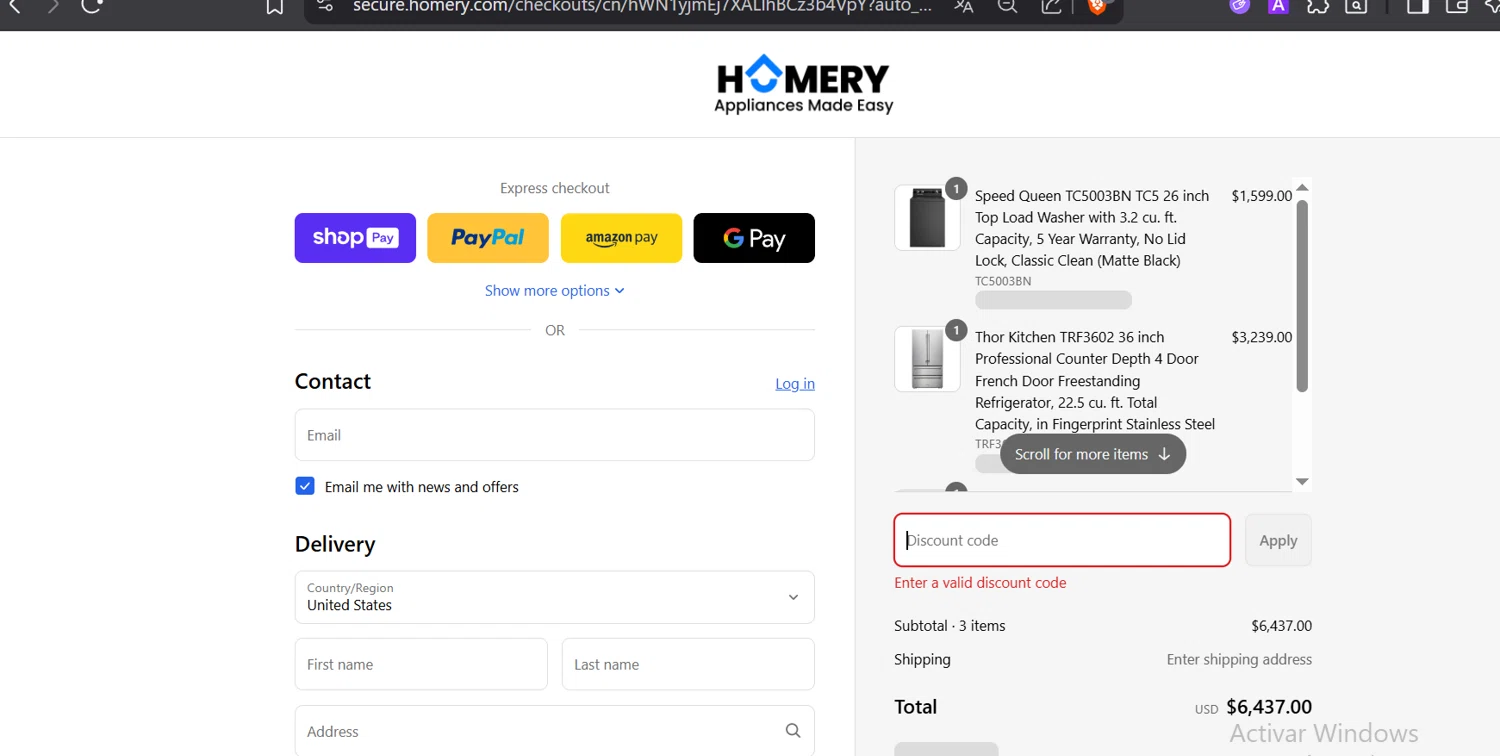 Homery promo code screenshot showing code INSTANTSAVING applied at Homery checkout page. Uploaded by SimplyCodes community member DiaCritics on Aug 19, 2025