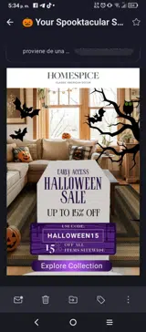 Halloween15 coupon verification screenshot