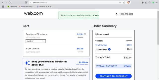 Homestead checkout page showing Homestead promo code box | Screenshot taken by SimplyCodes community member on Feb 13, 2025