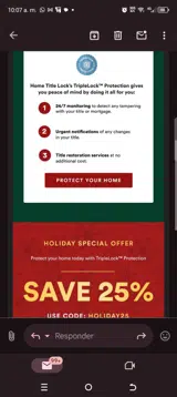 Holiday25 coupon verification screenshot