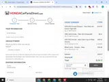 Honda Car Parts Direct coupon verification screenshot