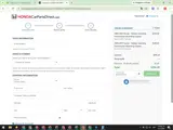 Honda Car Parts Direct coupon verification screenshot