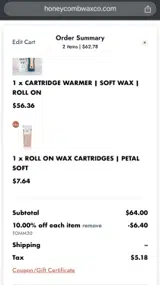 TOMM30 coupon verification screenshot