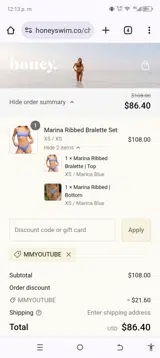 MMYOUTUBE coupon verification screenshot