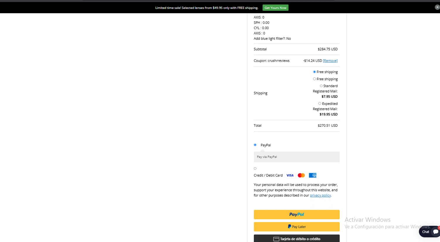 Hons VR coupon code screenshot showing code CrushrReviews applied at Hons VR checkout page. Uploaded by SimplyCodes community member alexcoleman on May 9, 2025