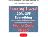 FRZ20 coupon verification screenshot