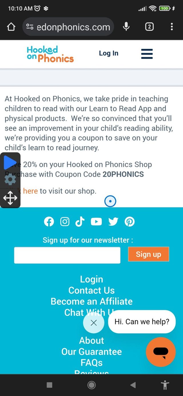 Hooked On Phonics checkout page showing Hooked On Phonics discount code box | Screenshot taken by SimplyCodes community member on Apr 30, 2024
