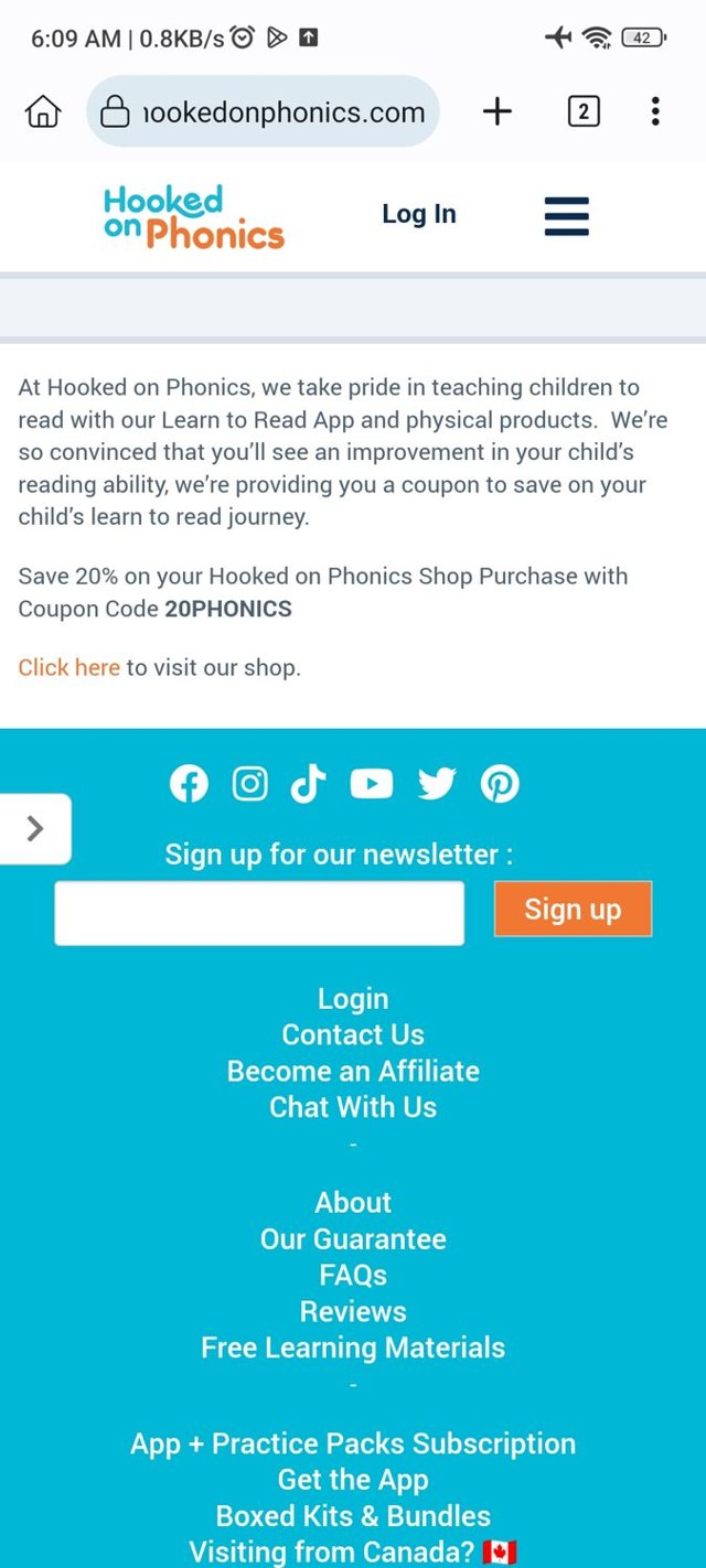Hooked On Phonics checkout page showing Hooked On Phonics discount code box | Screenshot taken by SimplyCodes community member on Mar 8, 2024
