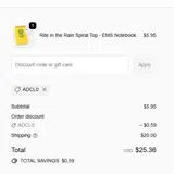 Hook & Irons Co. coupon verification screenshot