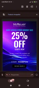 H25bfcm coupon verification screenshot