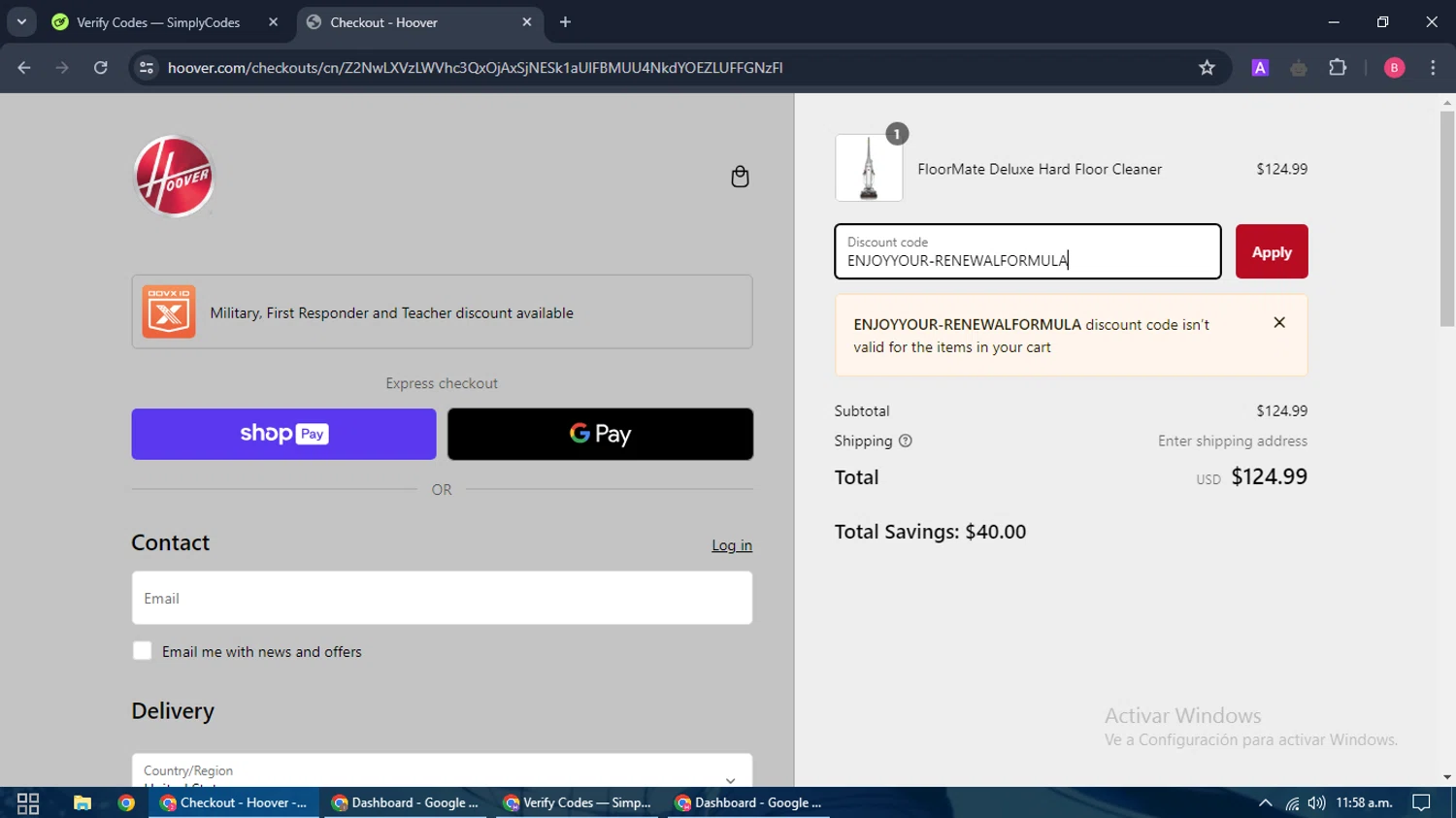Hoover Discount Codes 10 Off Coupons in August 2024 SimplyCodes