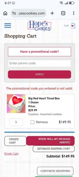 EADSALE coupon verification screenshot