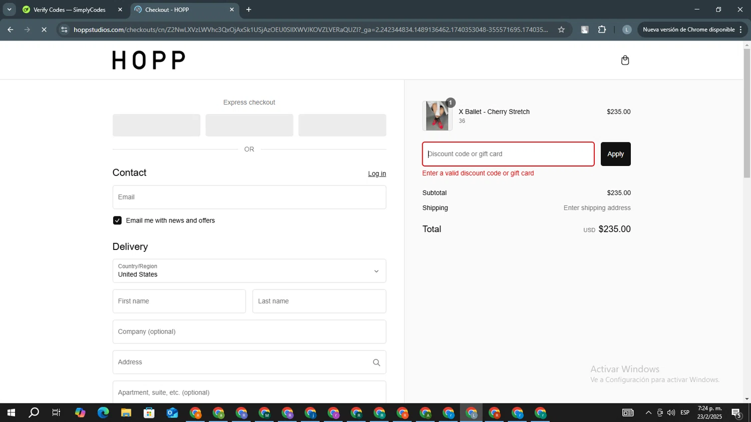 Hopp promo code screenshot showing code EXTRA20 applied at Hopp checkout page. Uploaded by SimplyCodes community member USERR1 on Feb 23, 2025