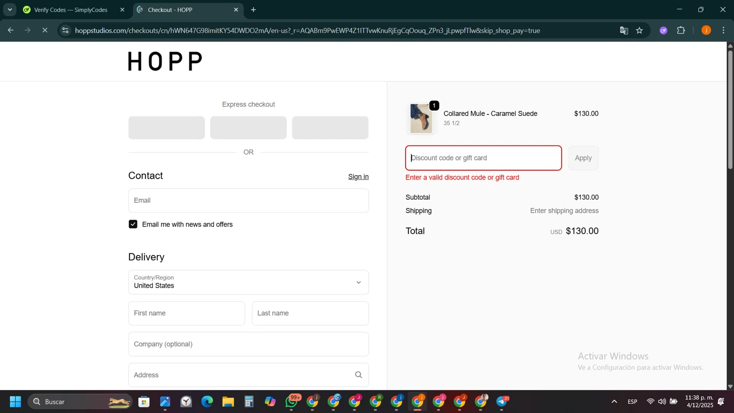 Hopp promo code screenshot showing code EXTRA25 applied at Hopp checkout page. Uploaded by SimplyCodes community member SilverSentinel5952 on Dec 5, 2025