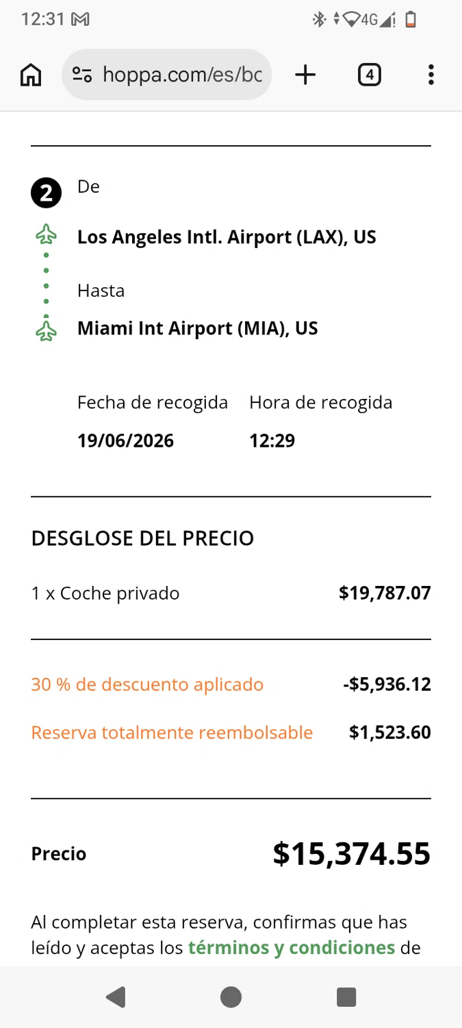 Hoppa promo code screenshot showing code SUN30 applied at Hoppa checkout page. Uploaded by SimplyCodes community member carmenamandabritoser on Jun 12, 2026