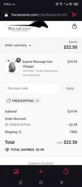 FREESHIPPING coupon verification screenshot