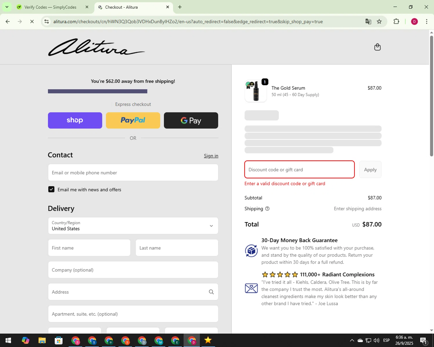 Horus Casino promo code screenshot showing code CRYPTO600 applied at Horus Casino checkout page. Uploaded by SimplyCodes community member 000005 on Sep 26, 2025