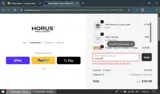 Horus Straps coupon verification screenshot