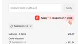 Horus Straps coupon verification screenshot