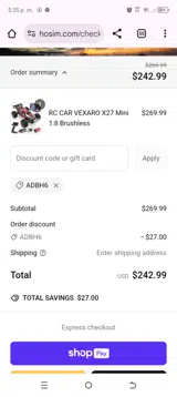 ADBH6 coupon verification screenshot