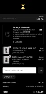 Hosstile coupon verification screenshot