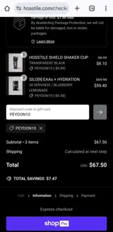 Hosstile coupon verification screenshot