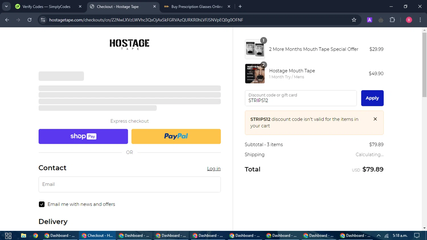 how to use Hostage Tape coupons