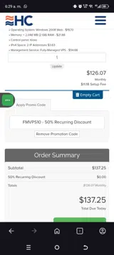 FMVPS10 coupon verification screenshot