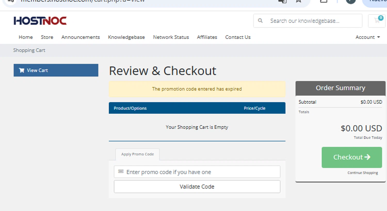 HostNoc promo code screenshot showing code NY2025EPWH applied at HostNoc checkout page. Uploaded by SimplyCodes community member WiseAce8490 on Feb 9, 2025
