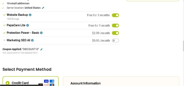HostPapa checkout page showing HostPapa promo code box | Screenshot taken by SimplyCodes community member on Jun 10, 2025