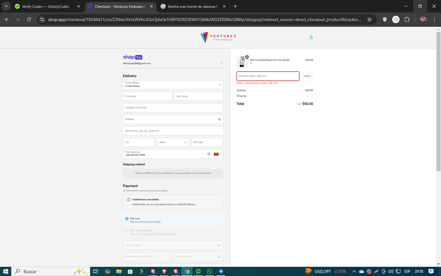 Hot Chocolate 15K/5K promo code screenshot showing code love25 applied at Hot Chocolate 15K/5K checkout page. Uploaded by SimplyCodes community member 61451681 on Feb 20, 2025
