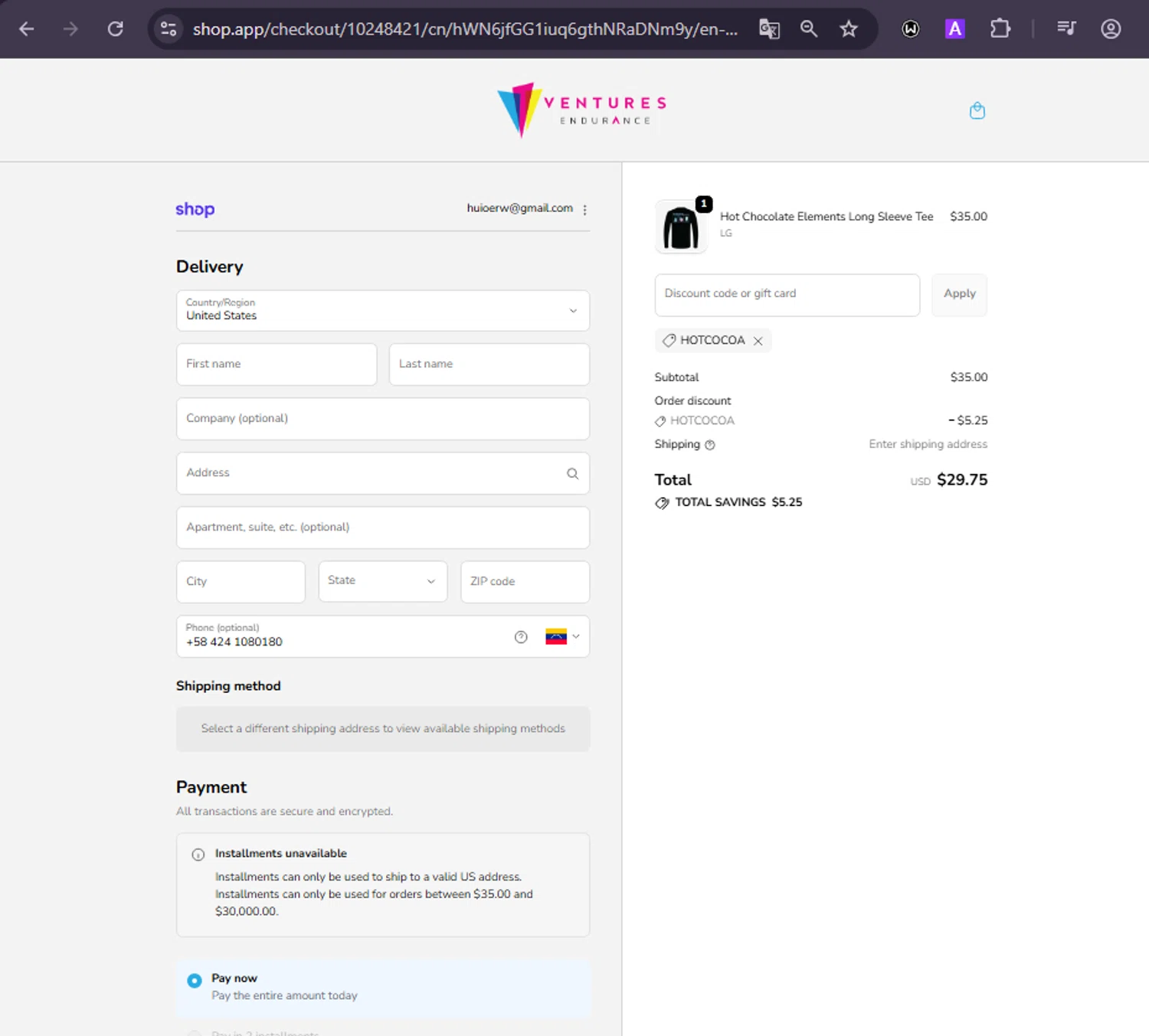 Hot Chocolate 15K/5K promo code screenshot showing code HOTCOCOA applied at Hot Chocolate 15K/5K checkout page. Uploaded by SimplyCodes community member ivanguere on Dec 22, 2025