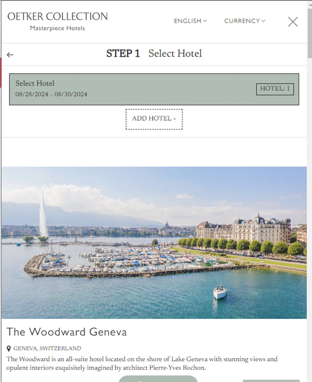 Hotel du Cap-Eden-Roc checkout page showing Hotel du Cap-Eden-Roc promo code box | Screenshot taken by SimplyCodes community member on Aug 22, 2024