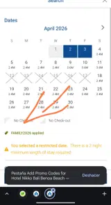 Hotel Nikko Bali Benoa Beach coupon verification screenshot