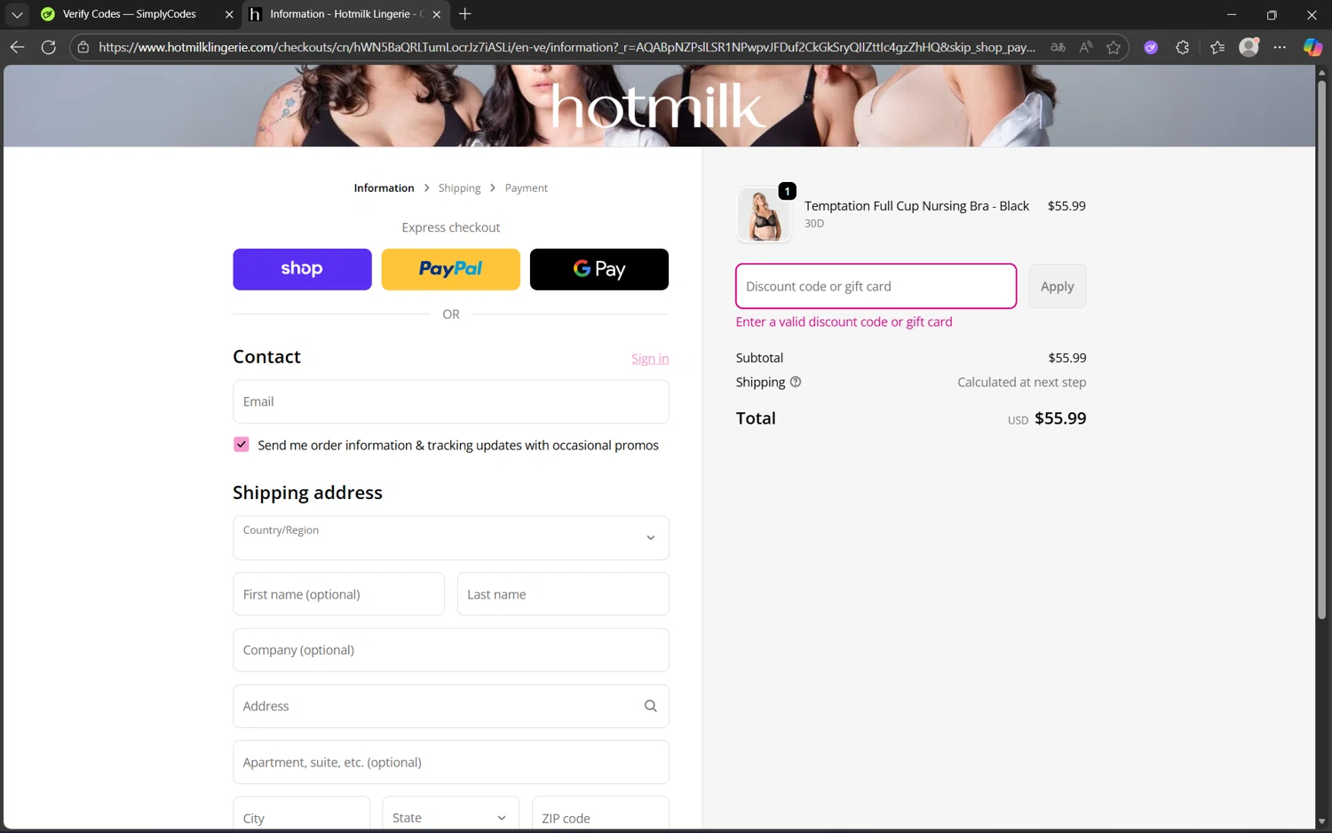 Hotmilk discount code screenshot showing code GIFT15 applied at Hotmilk checkout page. Uploaded by SimplyCodes community member Yuyu12 on Nov 11, 2025