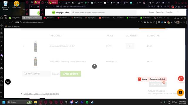 Hot Shot's Secret checkout page showing Hot Shot's Secret discount code box | Screenshot taken by SimplyCodes community member on Sep 14, 2025