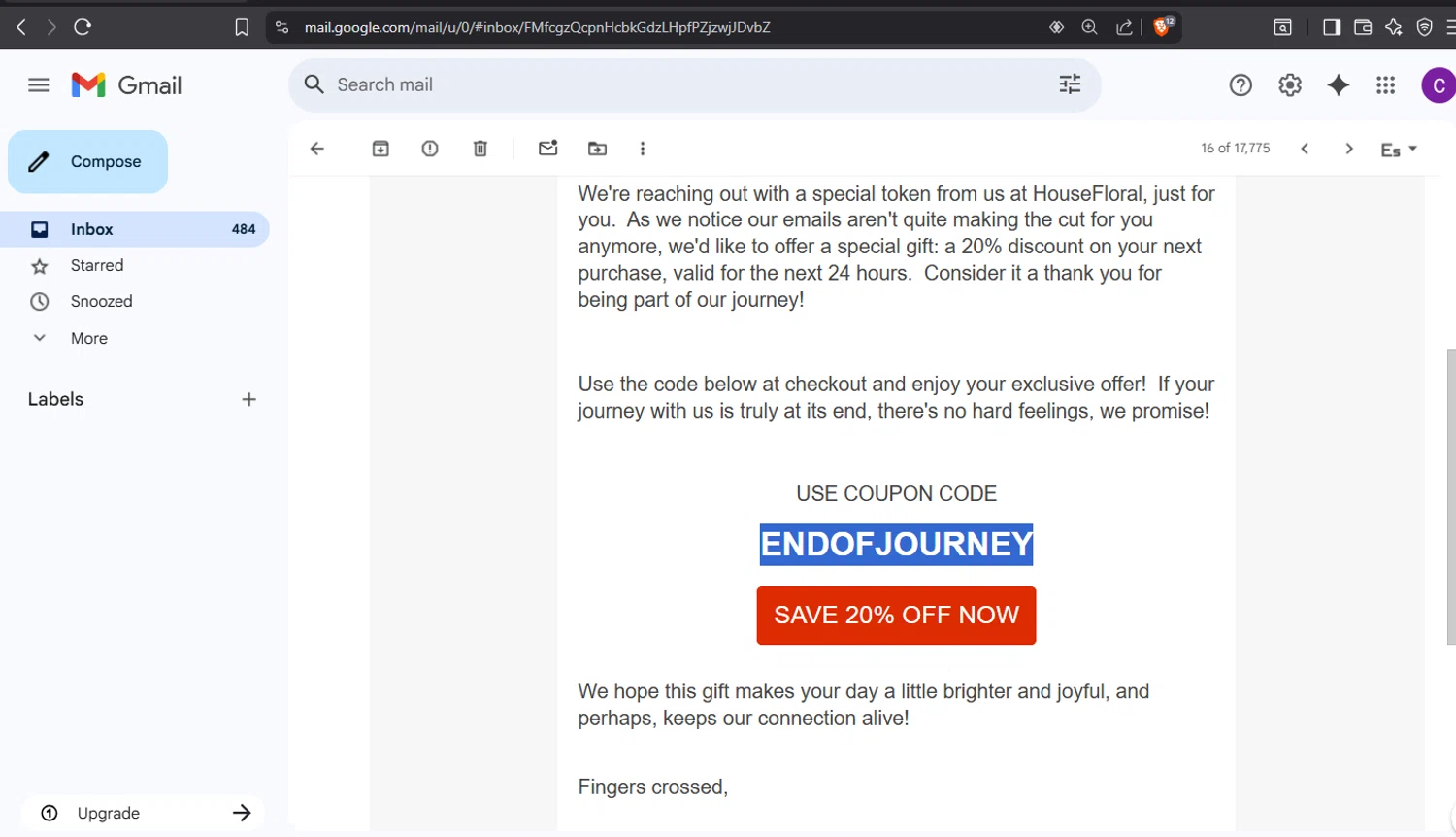 House by JSD Online promo code screenshot showing code ENDOFJOURNEY applied at House by JSD Online checkout page. Uploaded by SimplyCodes community member crischidy25 on Sep 12, 2025